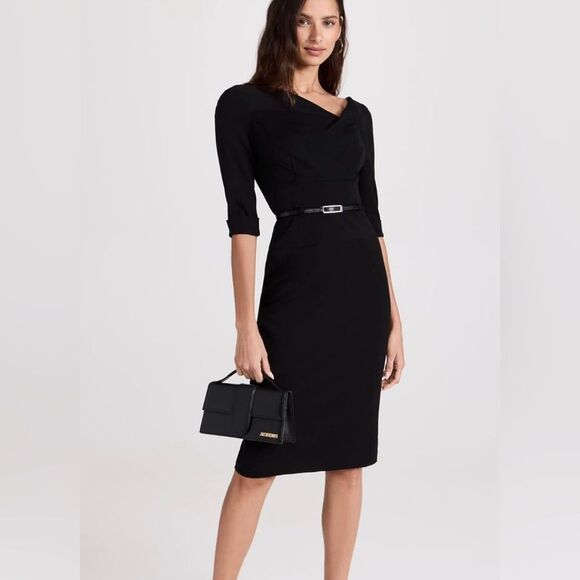 Black Halo famous Jackie O dress navy. Very versatile. - Picture 2 of 12